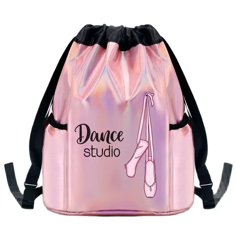 Girls Laser Shiny Ballet Dance Bags Kids Training Shoulder Gym Backpack Child Pocket Handbag For Dancing Ballerina Package