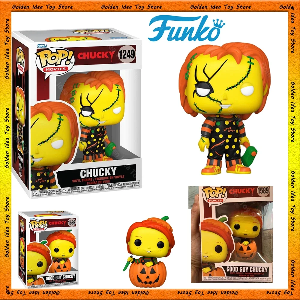 [In Stock] Original Funko Pop Child's Play Anime Figure Revives Halloween Chucky Vinyl Figurine Model Collect Christmas Gifts