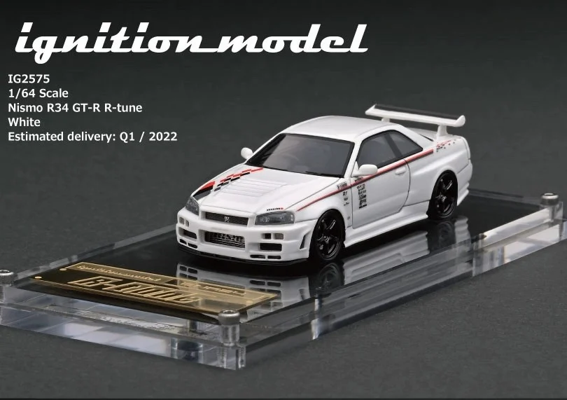 Ignition Model  IG 1:64 Skyline R34 GTR Nismo R-Tune JDM Diecast Model Car Kids Toys Gift