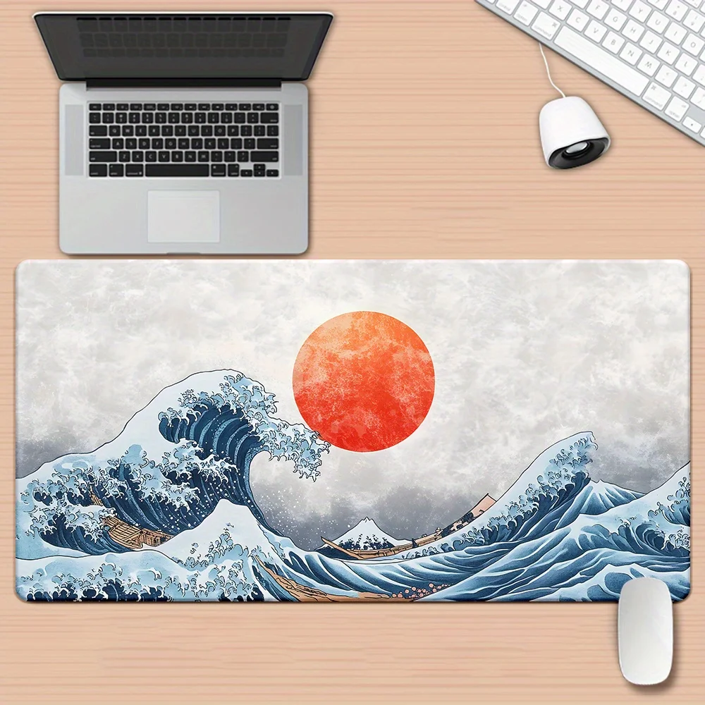 

Wide Gaming Mouse Pad soft fabric surface desk grip rubber base for gaming computer laptop keyboard desk durable pad for keyboar