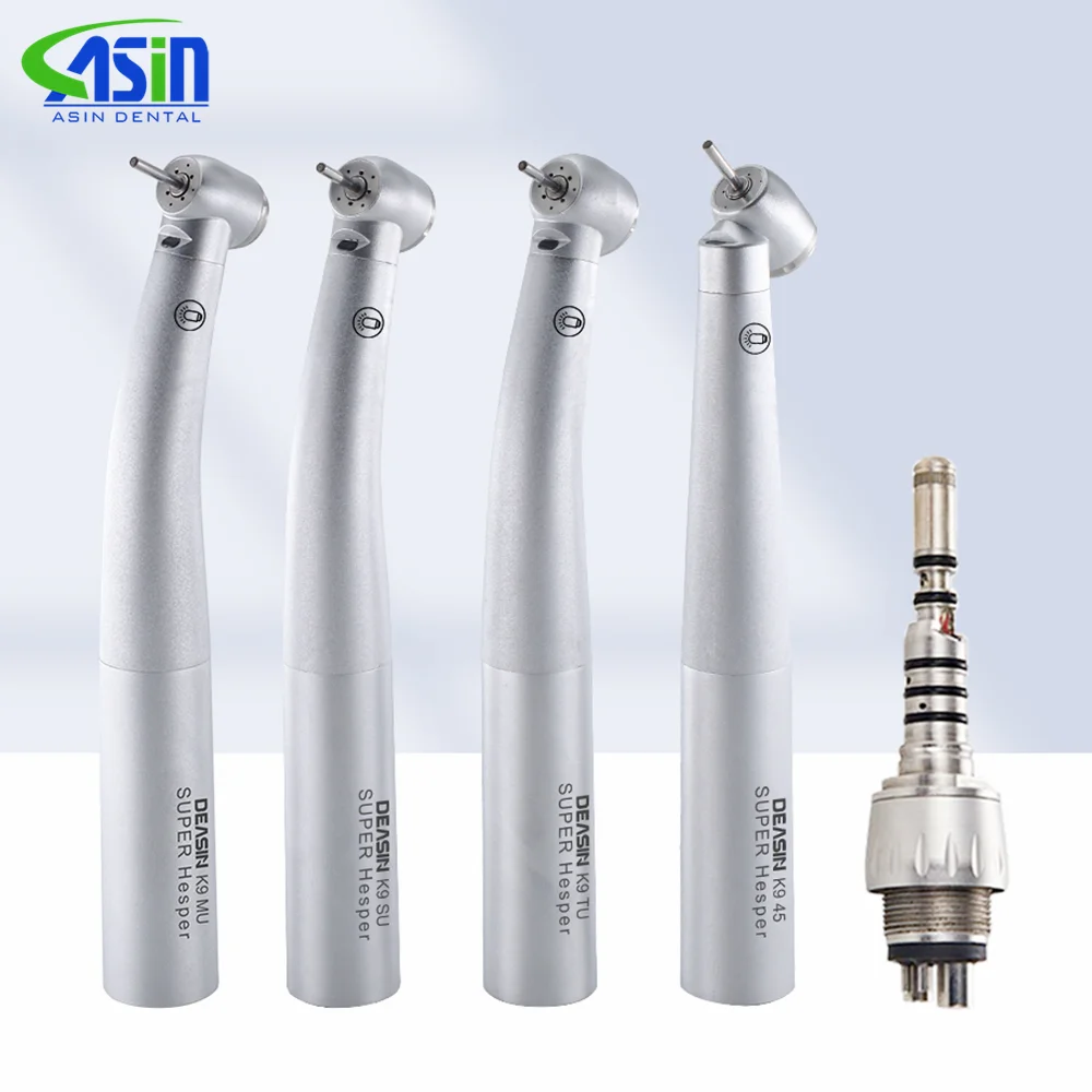 Dental torque mini 45 degree Dental High Speed Fiber Optic LED Turbine Handpiece For KAVO Coupler 6 Holes Dental Material Tools