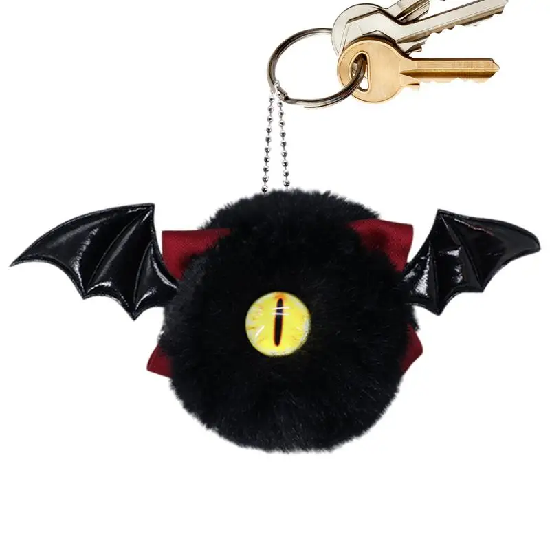 Plush Pendant For Tote Bag Devil Key Rings Pendant Purse Cartoon Keychain Soft Key Holder Car Handbag Keyring For Women