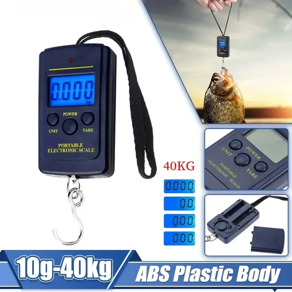 1pcs Kitchen Scales Mini Digital Scale for Fishing Luggage Travel Weight Hanging Scale Electronic Handy Pocket Weight Tool