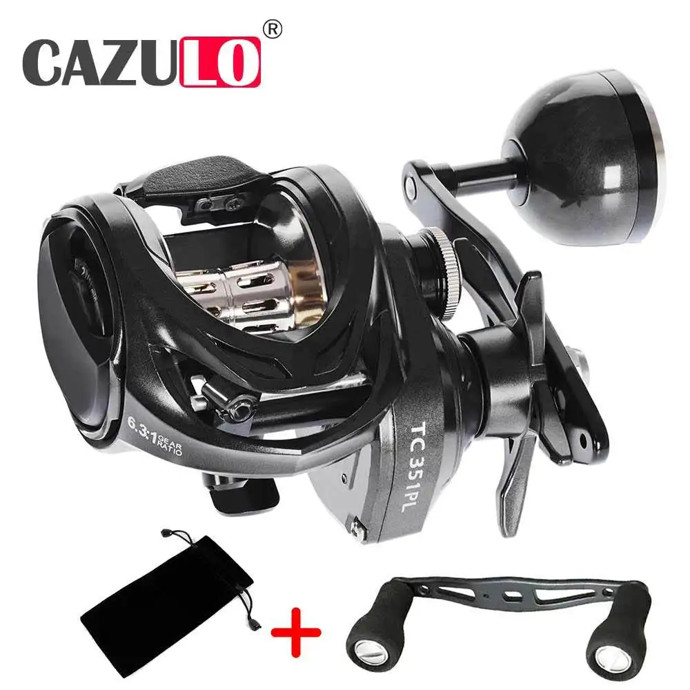 

Max Grag 18kg Carbon Fibre Body Baitcasting Reel 6.3:1 Brass Gear Trolling Shake Slowly Wheel Seawater Saltwater Catfishing Tool