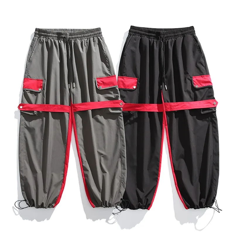 

UETEEY Design Cargo Pants Men High Street Casual Trousers Man American Retro Style Street Hip Hop Loose Pants Male Streetwear