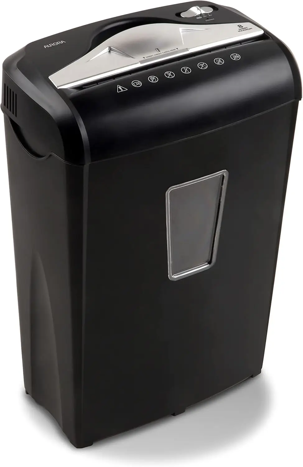 

High-Security Micro-Cut 8-Sheet Paper and Credit Card Shredder, Black