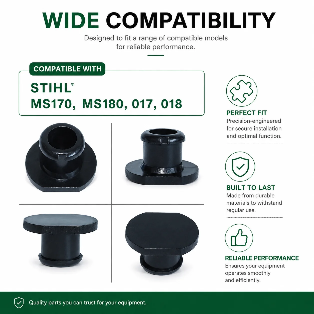 4PCS AV Buffer Mount Plug Cap Kit For Stihl MS170 MS180 017 018 Chainsaw Replaces 11237917300 11237912800 Saw Parts Accessories