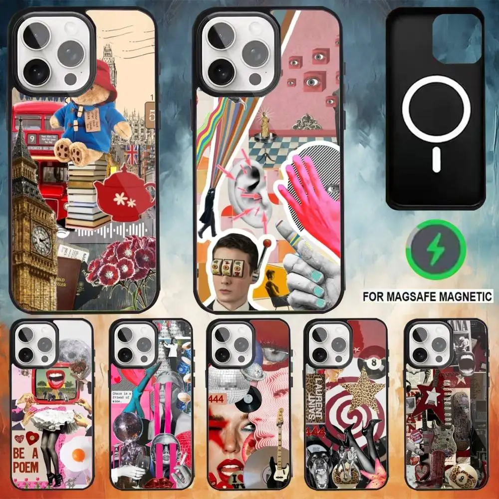 

P-Personal Phone Case For iPhone17,16,15,14,13,12,11 Plus,Pro Max Magnetic For Magsafe Wireless Charging