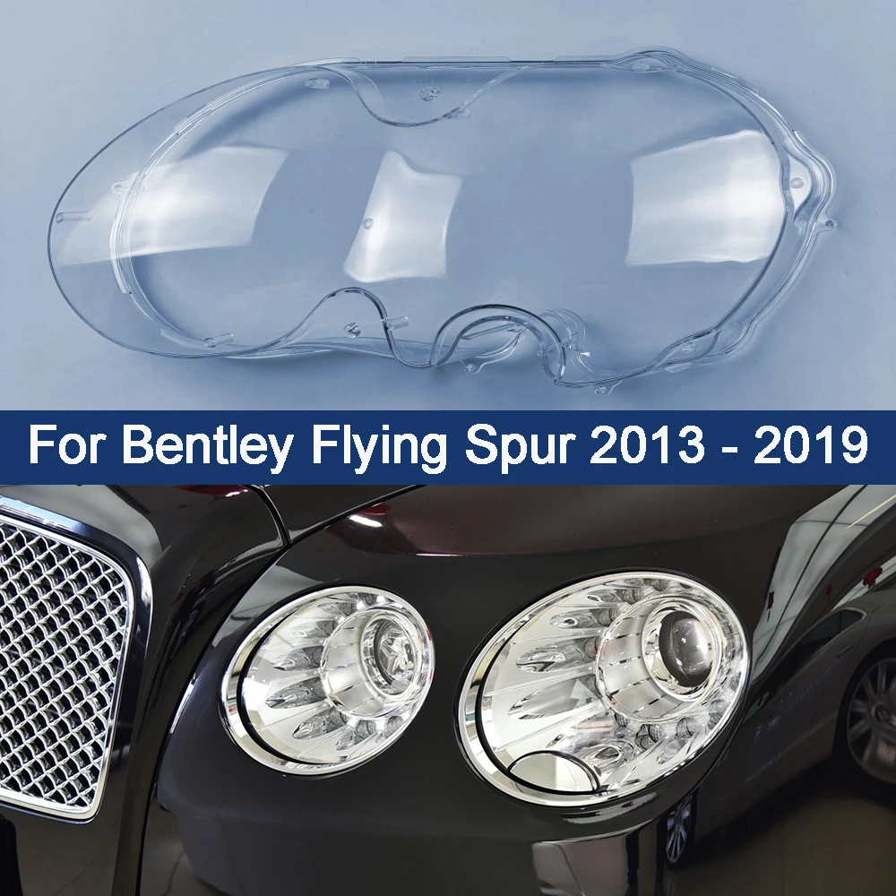 Headlight Lens Cover Lampshade Transparent Car Front Headlamp Shell Left Right Plastic Cover For Bentley Flying Spur 2013 - 2019