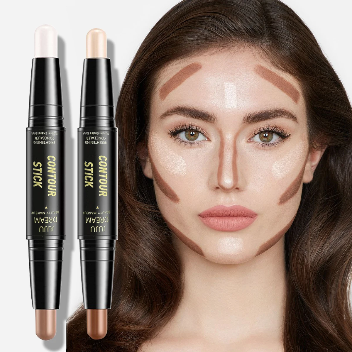 Double Head Highlight Pen Face Make Up Liquid Waterproof Contouring Foundation Contour Makeup Concealer Stick Pencil Cosmetics