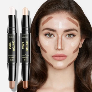 Double Head Highlight Pen Face Make Up Liquid Waterproof Contouring Foundation Contour…