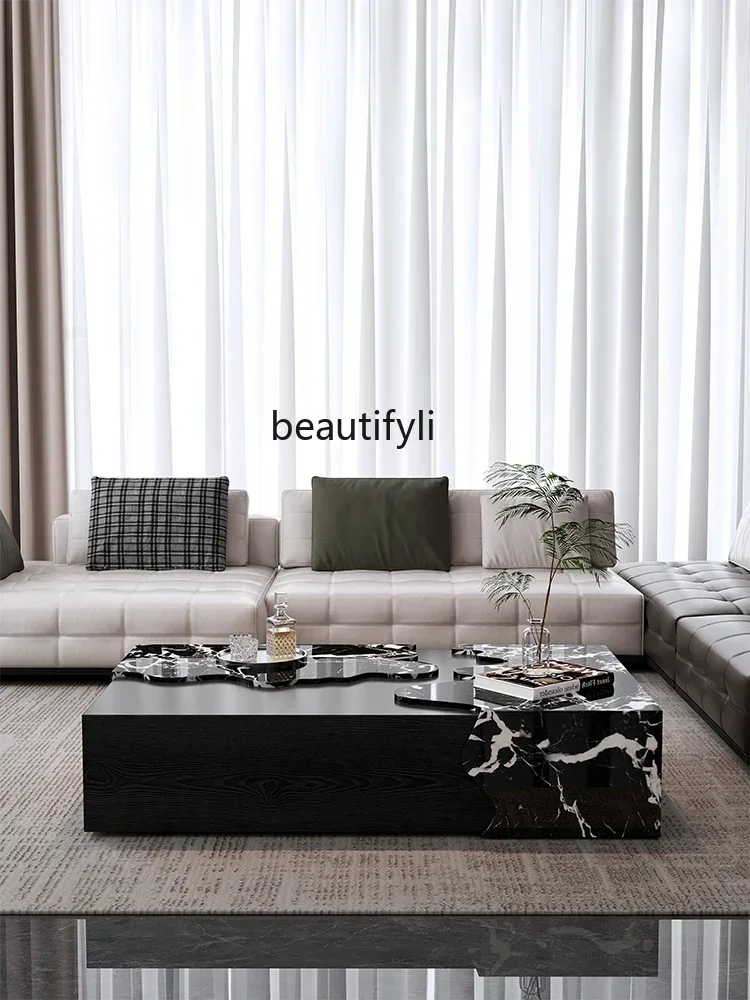 

D96 Y Marble coffee table Italian minimalist light luxury rectangular designer art