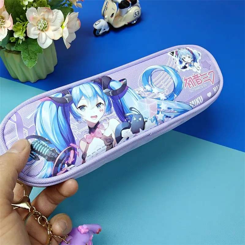อุปกรณ์ต่อพ่วงอะนิเมะ Hatsune Miku กล่องดินสอการ์ตูนนักเรียนความจุขนาดใหญ่สะดวกเครื่องเขียนกล่องดินสอของขวัญวันหยุด