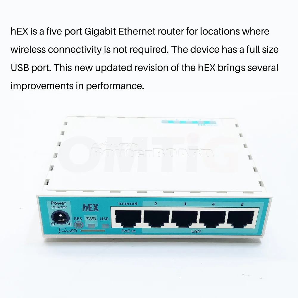 MikroTik Gigabit Router hEX RB750Gr3 Supports 5 10/100/1000 Mbps Ethernet Ports 880 MHz wired router home ROS broadband 5-port