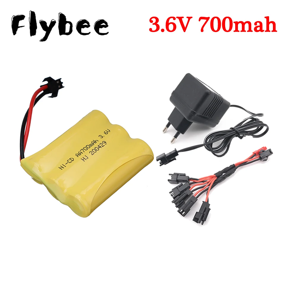 NI-CD 3.6V 700mah AA rechargeable Battery for RC car Trains Trucks Tanks boats Electric toys spare battery 3.6 v 700 mah nicd