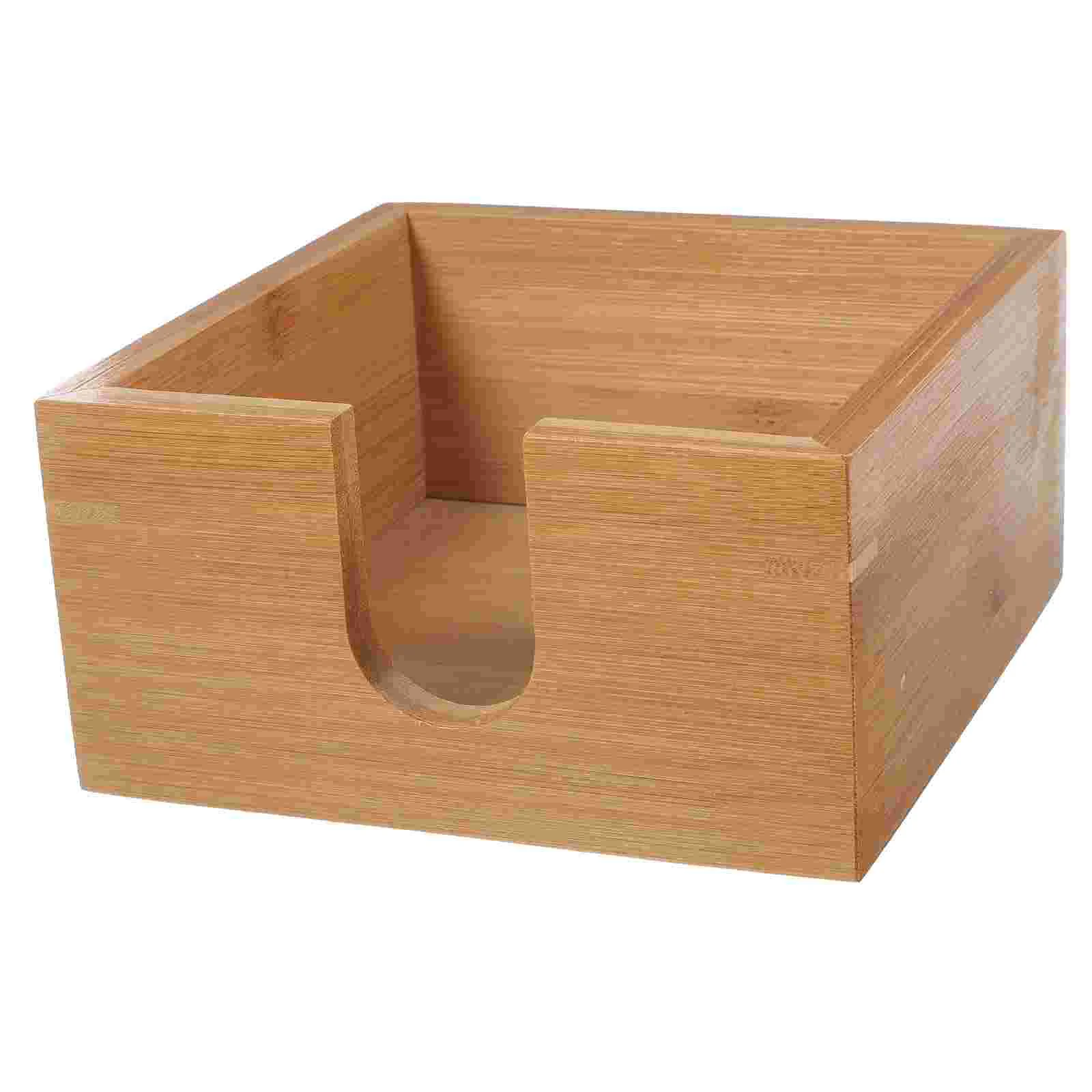 

Napkin Storage Box Table Holder Guest For Bathroom Hand Towel Open Design Bamboo Napkins Dispenser Holders Paper Convenient