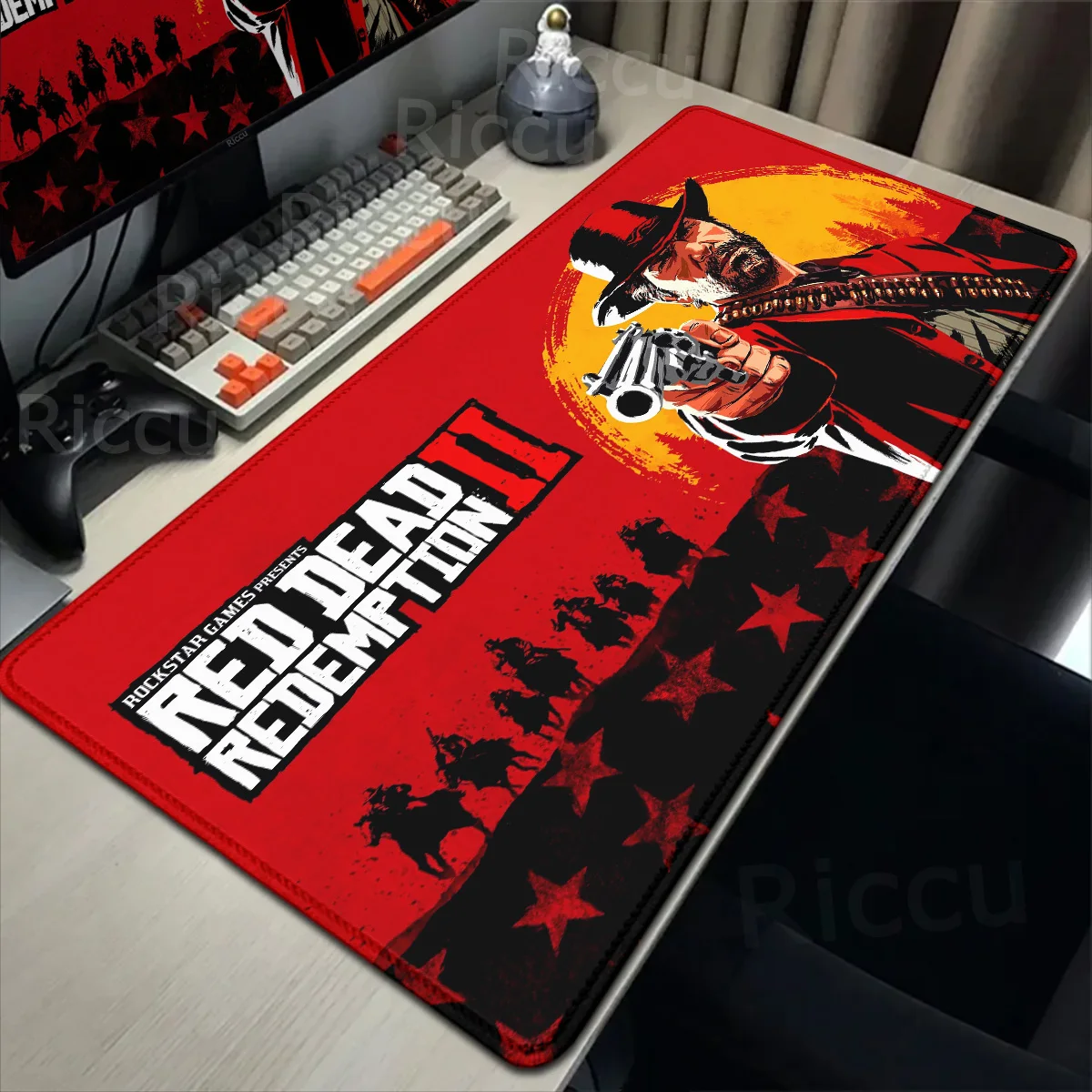 

Gming Mousepad Red Dead Redemption Anime US West Cowboy Non-slip Rubber Mouse Pad For PC Gamer Desktop Decoration Office Deskmat