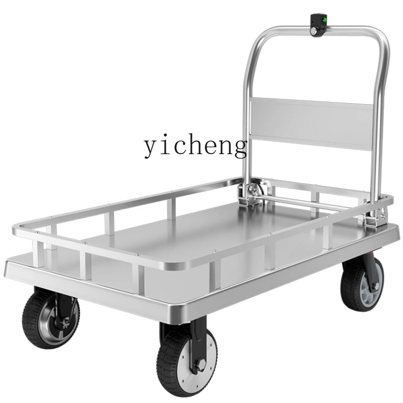 Zc Electric Flat Truck Truck Electric Trolley Four-Wheel Lithium Battery 20 Kilometers Truck King