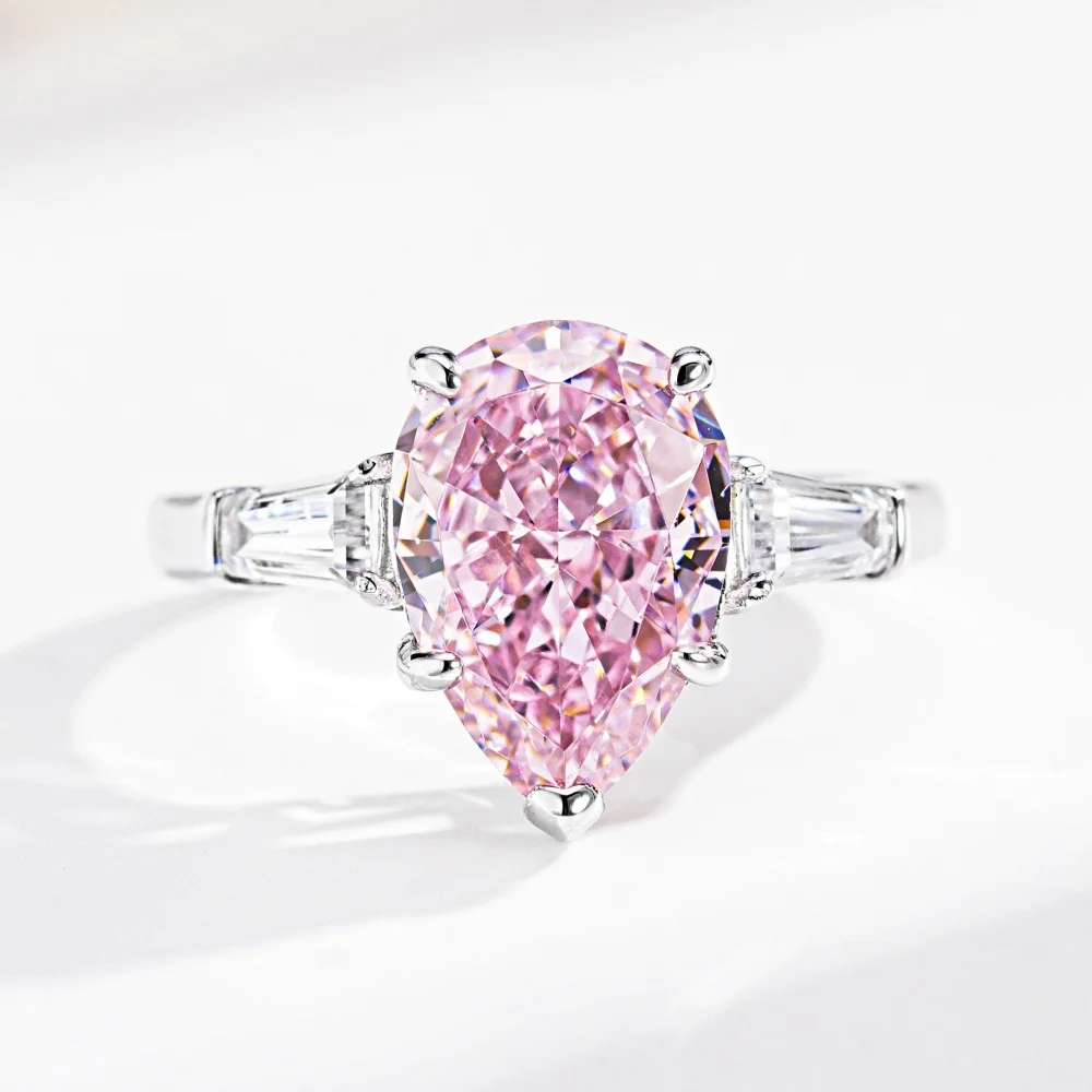 Waterdrop Ring - Wholesale Women's PT950 Platinum Ring with Colored Gemstones - Baby Stone Ring