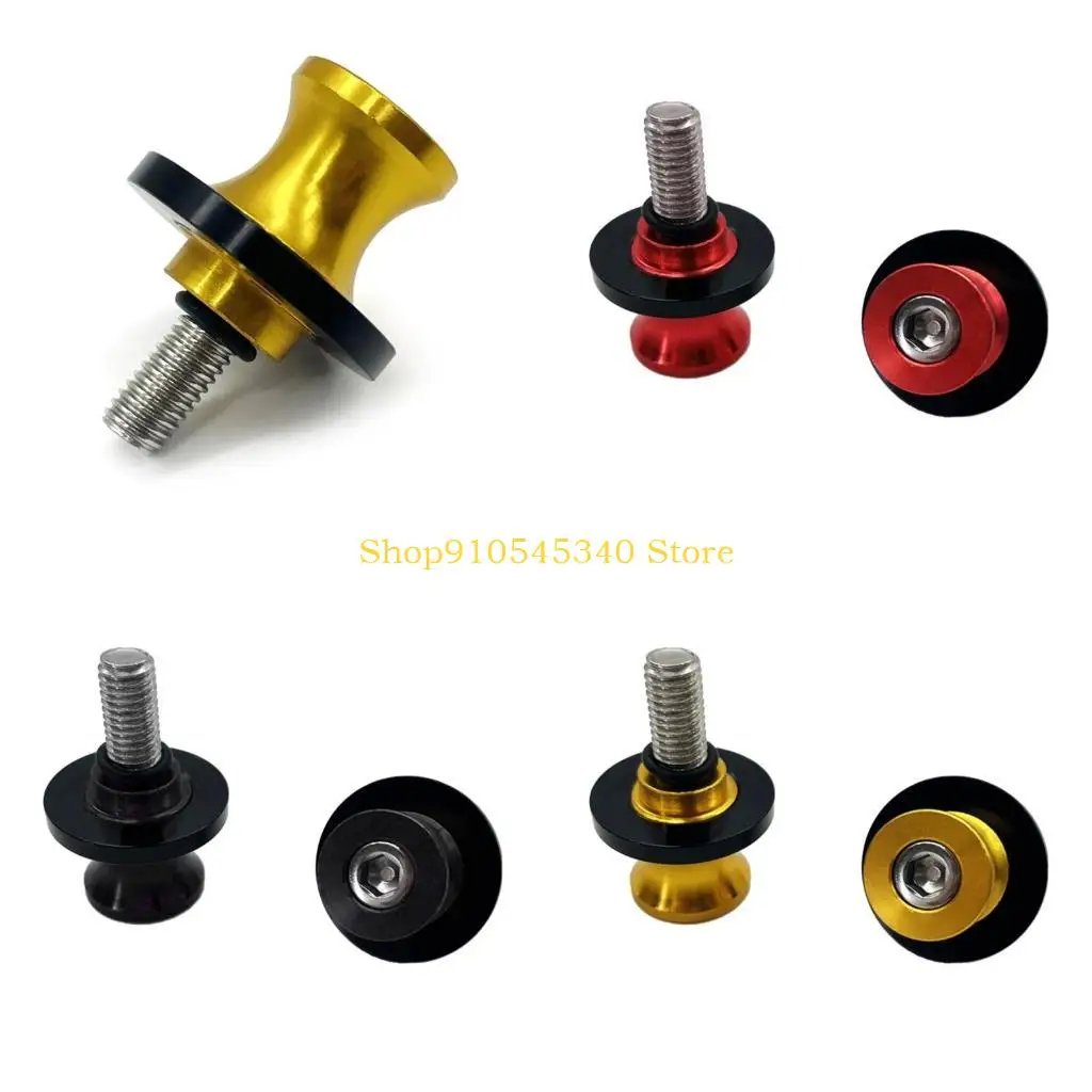 

U2JA Motorcycle Swingarm Spools 6mm 8mm 10mm Slider Stand Screws Decorations Universal Motorbike Swingarm Sliders Spools
