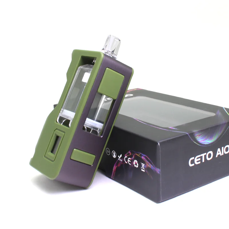 Sxk Ceto AIO Boro MOD ตัวเครื่องอะลูมิเนียม5-80W ปรับพลังงานได้พร้อมจอแสดงผลขนาด0.42นิ้วแบตเตอรี่18650เดียวที่ใช้งานได้