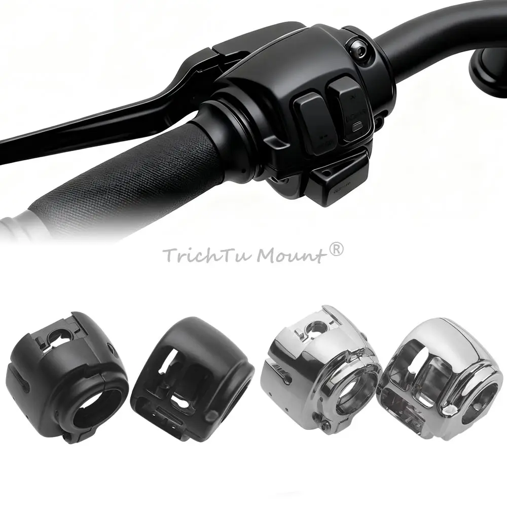 

Комплект из 2 корпусов переключателей (левый и правый), высококачественный алюминиевый комплект для Harley, черный или хромированный