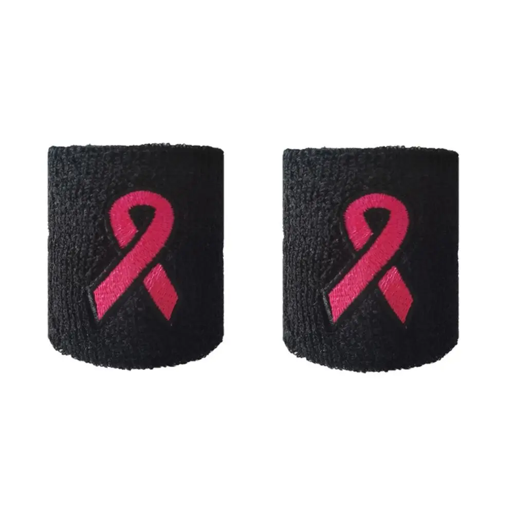 

Absorbent Sports Wristbands For Kids Stretch Elastic Caring for Women Wrist Protector Pink Sports Sweatband For Tennis Badminton