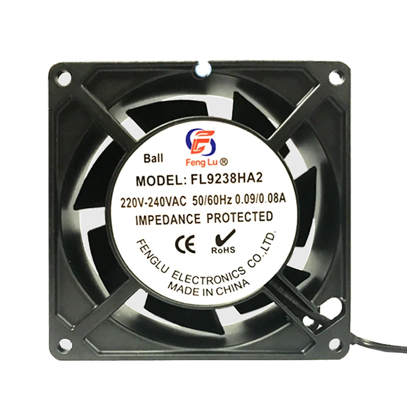 

Axial flow fan AC220V 9cm 0.09/0.08A 92 *92* 38mm high airflow cooling AC motor brushless industrial cooling fan