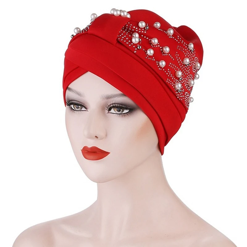 Muslim Turbans Women Hats Fashion Solid Cross Bandanas Bonnet Headscarf Islam Indie Head Wrap Muslim Ramadan Hijab Caps