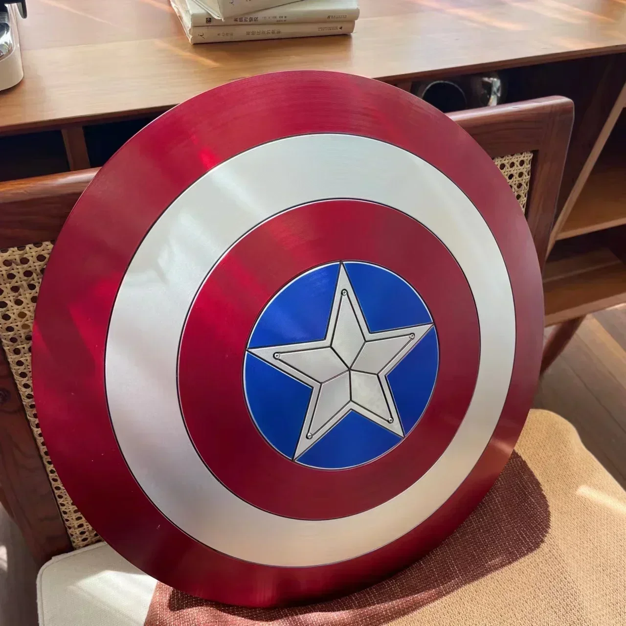 

47cm Metal Superhero Captain America Shield Premium Version Model Cosplay Prop Adults And Kids Toys Home Decorat Birthday Gift