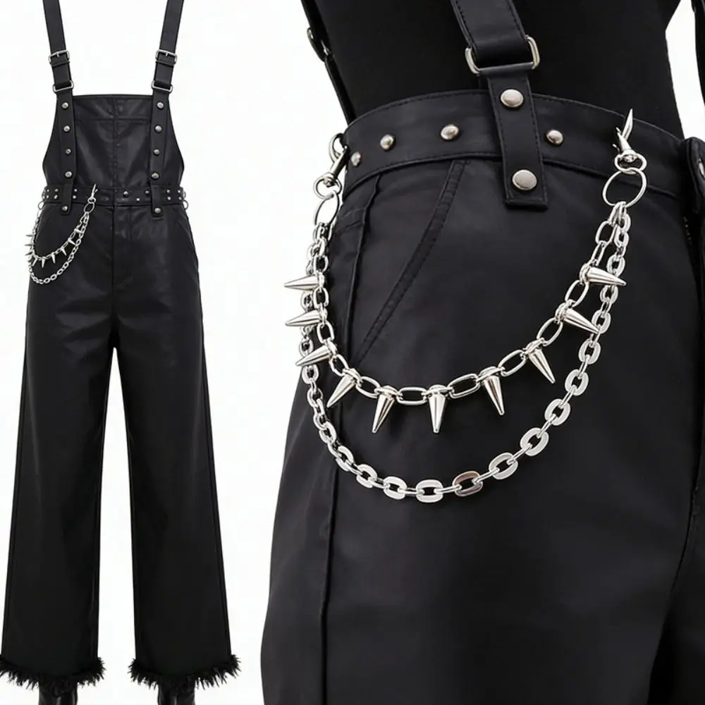 

Fashion Metal Rivets Pants Chain Hip-hop Hipster Layered Waist Chain Multi-layer Trousers Chain For Men Women