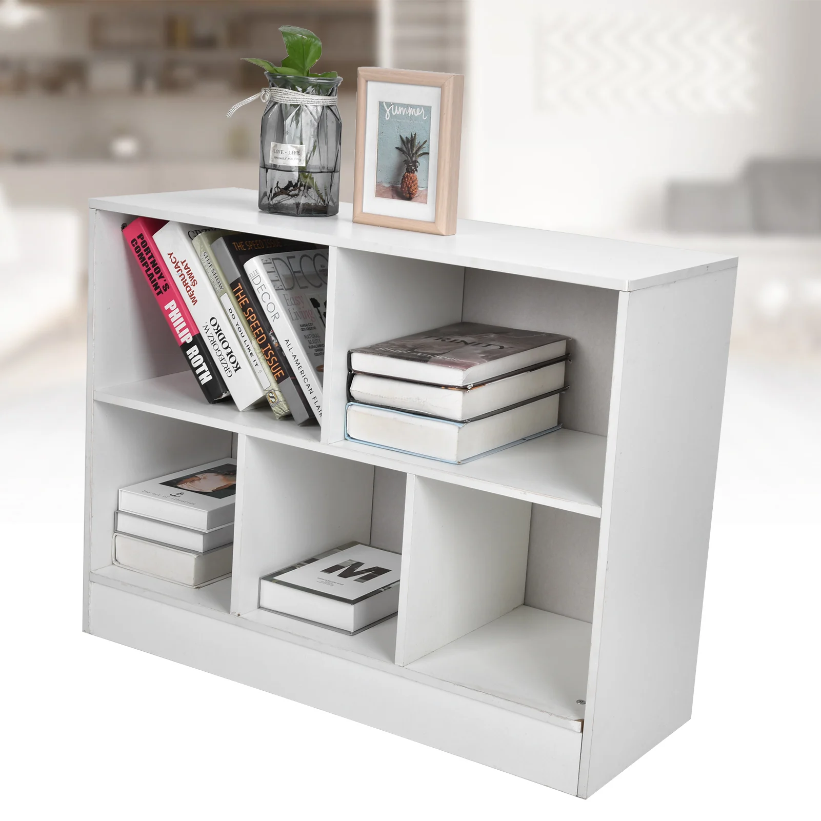 Book Cabinet Bookcase Modern Cabinet Open Type Large Storage Space  Multi Compartment Bookshelf for Home  Bookshelf