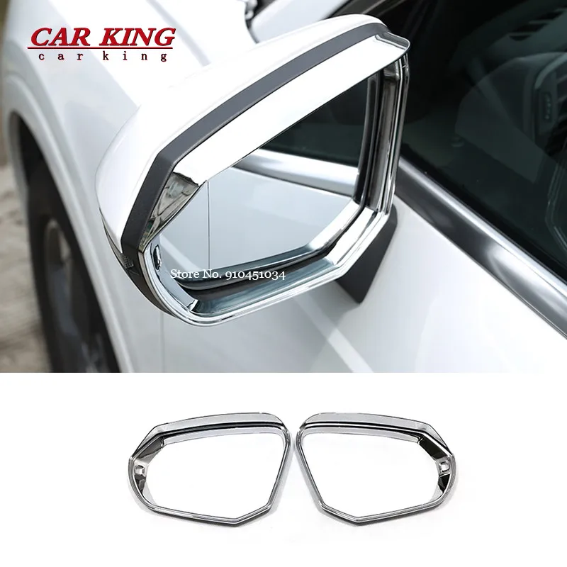 

For Audi Q3 2019 2020 Accessories ABS Chrome Car rearview mirror block rain eyebrow Cover Trim Sticker Car Styling 2pcs