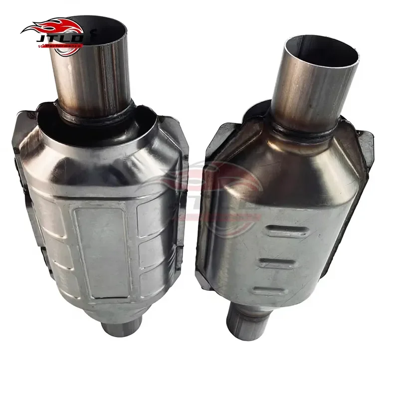 High Performance Dual Core Three Way Catalytic Converter 120x80x50mm EPA OBDII Standard Universal Fitment Exhaust Catalyst