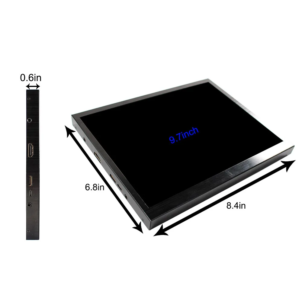 

9.7inch 2048x1536 IPS LCD Monitor Metal Case 12V Power H/D Input