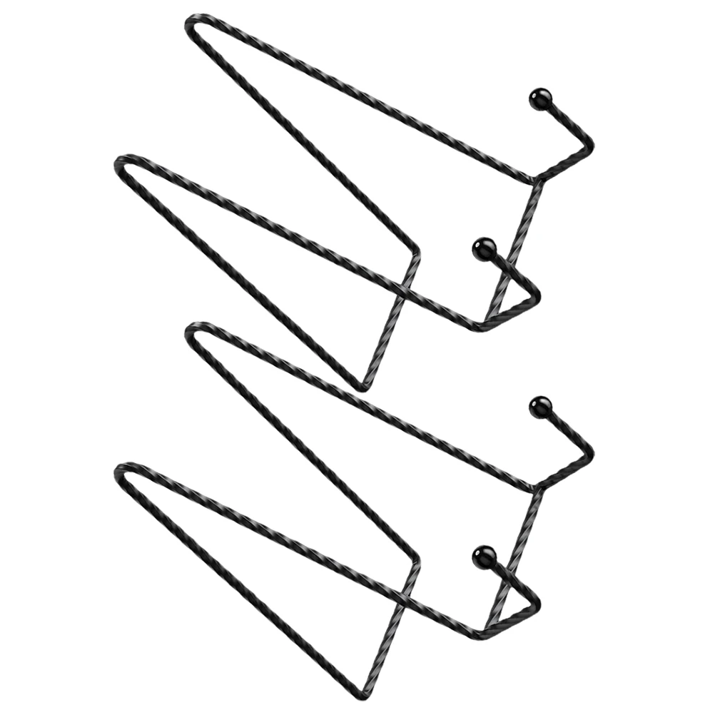 

2 Pcs Wrought Iron Display s for Plates Picture Frames Books Simple Design Resistance Suitable for Home