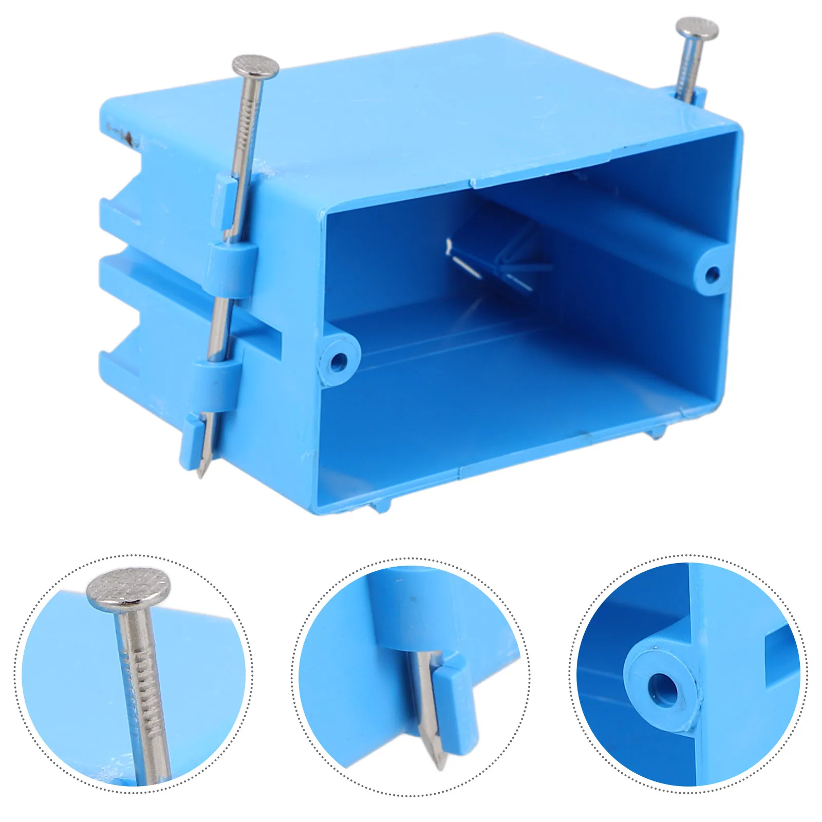 Waterproof Junction with Nails Wall Mounted Outdoor Power Outlet Blue ABS Electrical Box for Socket Thickened Terminal Box Use