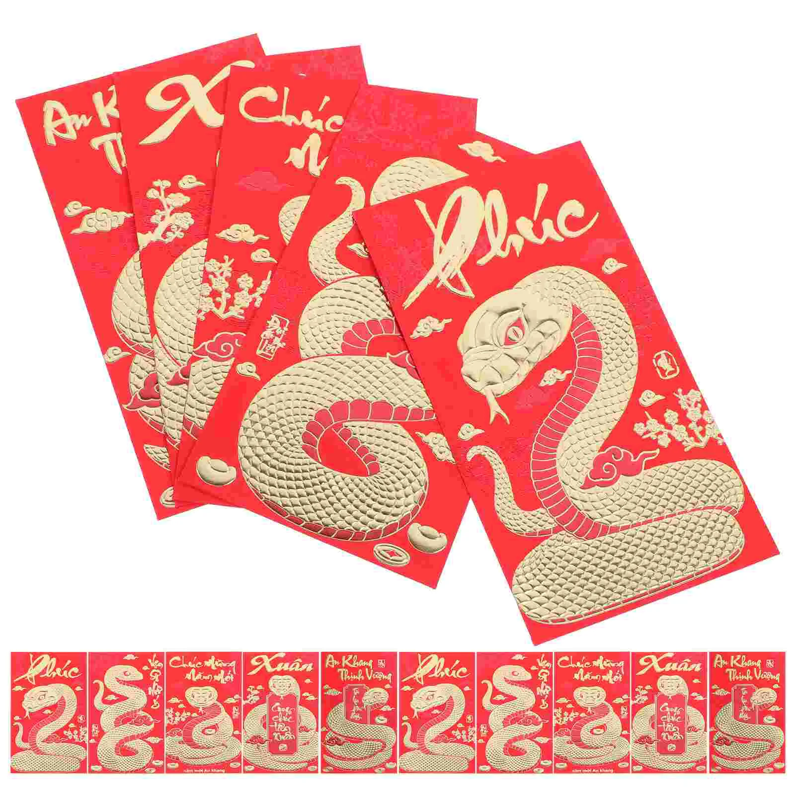 2025 Zodiac Red Packet Year of The Snake Spring Festival Envelope Pocket Lai Si Feng Lunar New Envelopes Paper