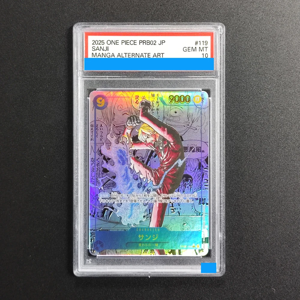 

Proxy DIY 2025 ONE PIECE PRB02 JP SANJI MANGA ALTERNATE ART 119 Rating Card 10 Mt 10 Card Labels Gift Cards Toys