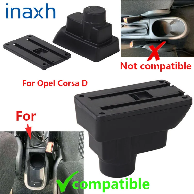 For Opel Corsa D Armrest box For Opel Corsa Car armrest backrest  Interior parts storage box Retrofit parts Car accessories