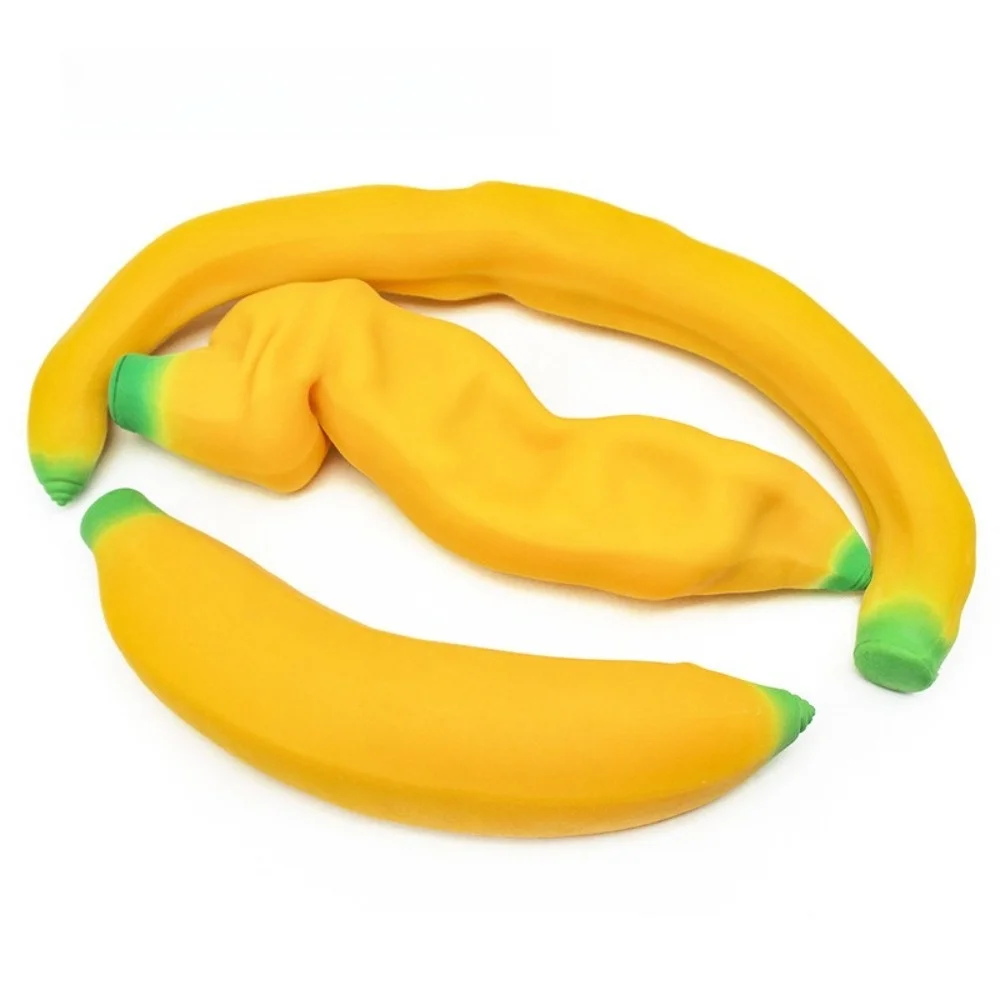 Anxiety Relief Banana Squeeze Toy Simulated Banana Sensory Toys Stress Relief Squeeze Ball Slow Rebound Fidget Toys