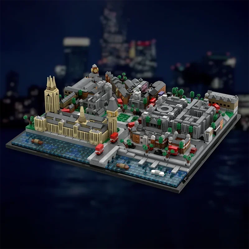 Popularny model filmowy Moc klocki architektura Londyn widok ulicy Model technologia cegła DIY montaż prezenty budowlane