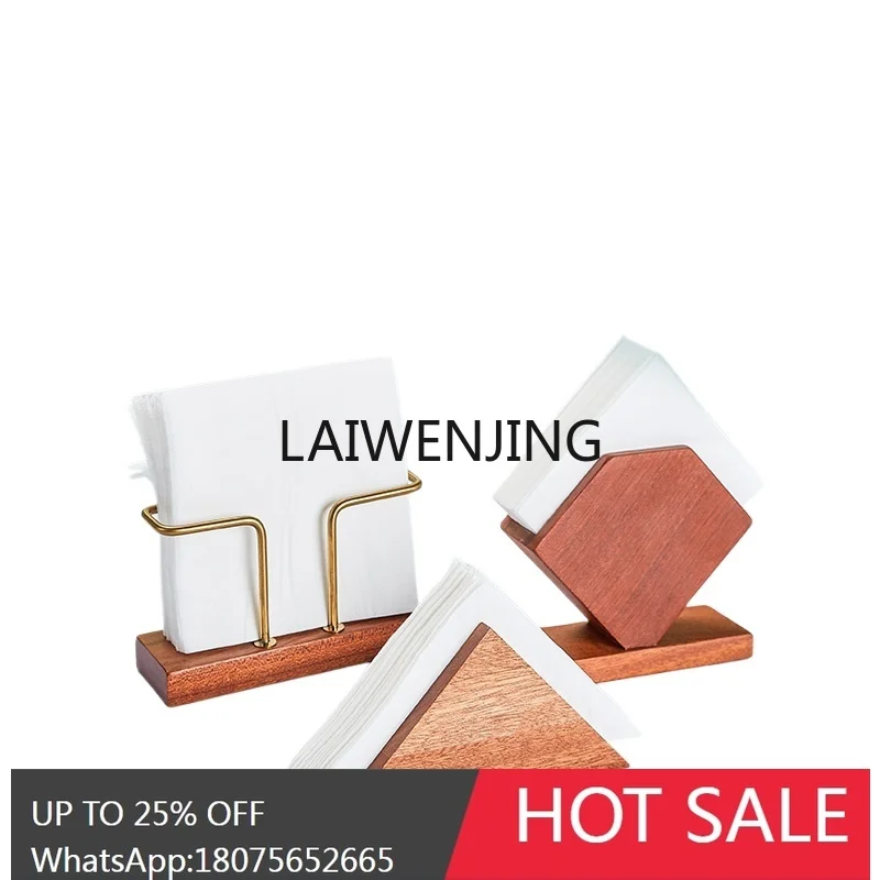 

Creative Restaurant Wooden Tissue Holder Cafe Dining Table Napkin Holder