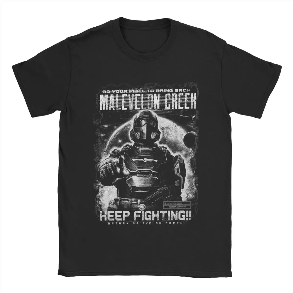 Men's T-Shirt Helldivers 2 Back To Malevelon Creek Awesome 100% Cotton Tees Short Sleeve T Shirts Round Neck Tops Plus Size