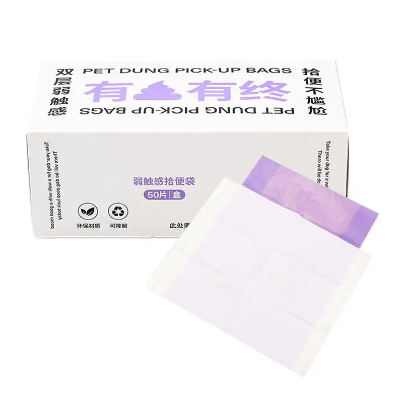 

Poop Bags For Dogs Doggy Poop Bags 50 Pack Odor-Resistant Thick Trash Holder Carrier For Walking Camping Outdoor Apartment Yard