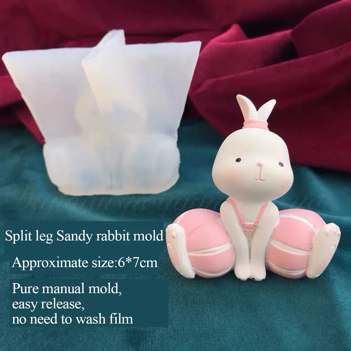 Popcorn Rabbit Split Silicone Mold, Drop Glue Hand, DIY 3D Stereo, Special Offer