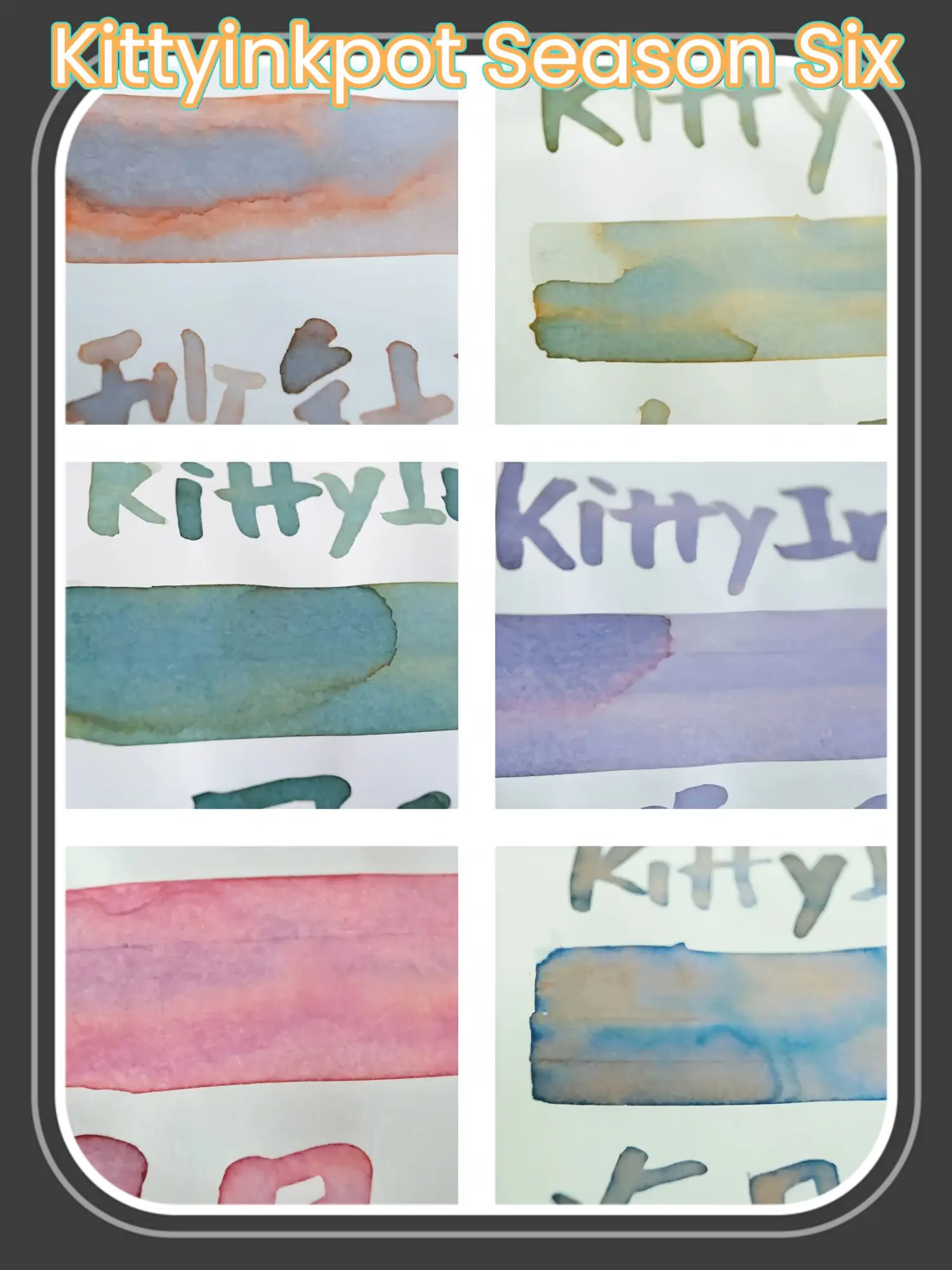 

Kittyinkpot, сезон 6, хроматография, градиент, изменение, хромоширование, чернила для рисования Sheen Pen