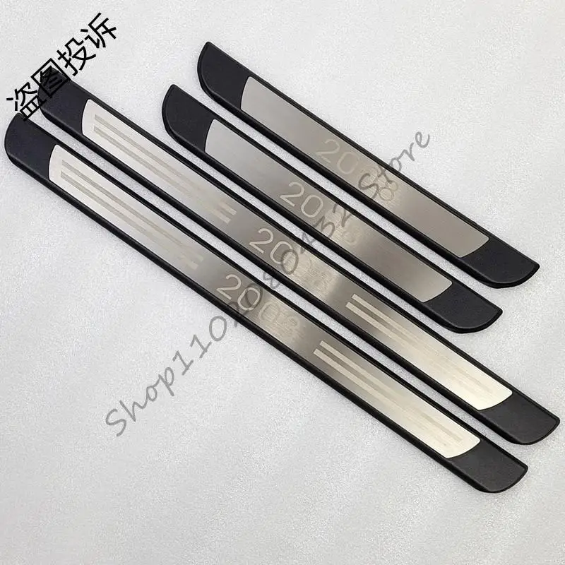 For Peugeot 2008 GT Car Door Sill Protector Scuff Plate Accessories Pedal Styling Sticker 2021 2020 2019 2018 2017 2015 2016