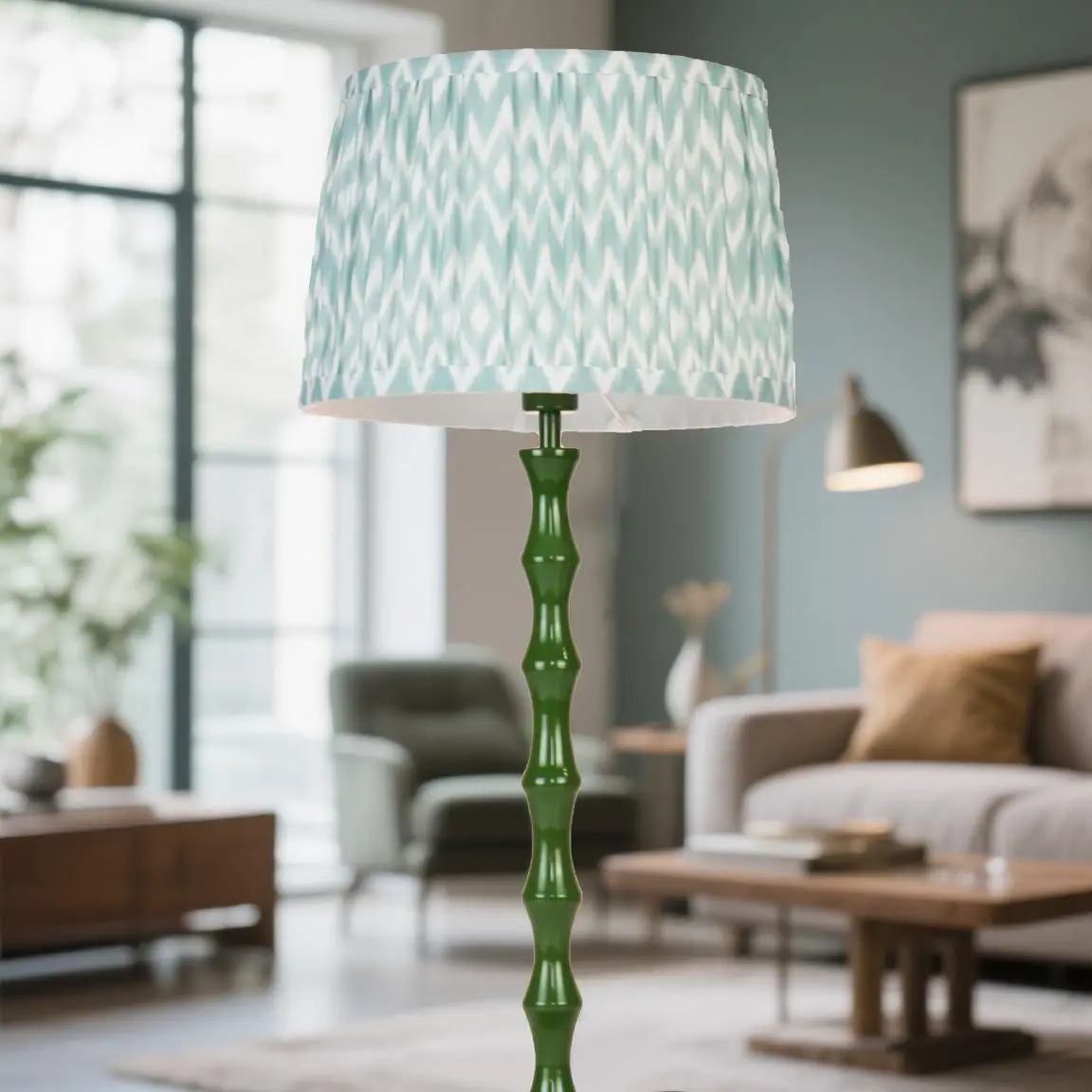 High aesthetic retro industrial style desk lamp with green lampshade suitable for living room study bedroom decoration lights