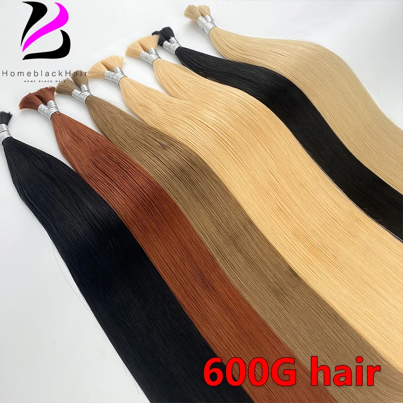 

600G No Weft 613 Raw Hair Virgin Remy Straight Hair Bulk 100% Human Hair Bulk Real Natural Hair Extension Vietnamese Hair